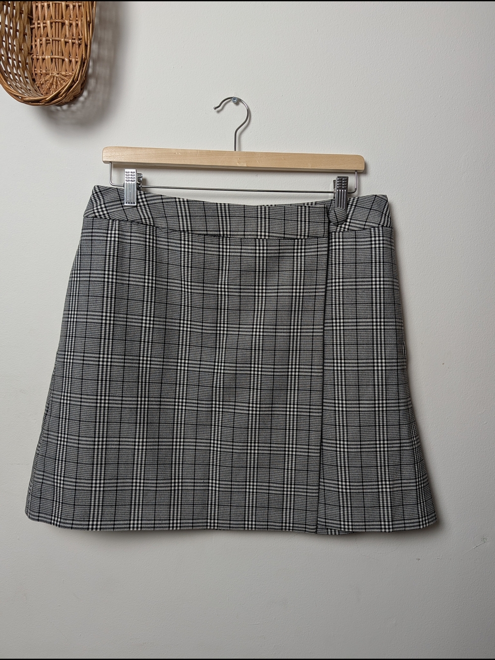 a new day Gray and Black Plaid A-Line Skirt